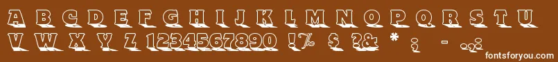 Шрифт Toyland ffy – белые шрифты на коричневом фоне