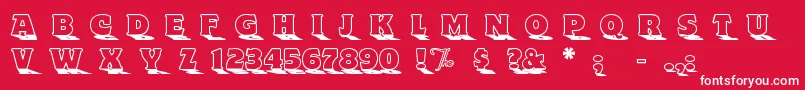 フォントToyland ffy – 赤い背景に白い文字