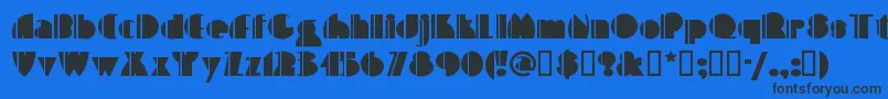 Highfive Font – Black Fonts on Blue Background