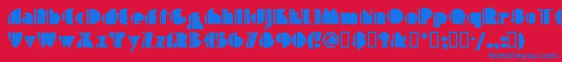 Highfive Font – Blue Fonts on Red Background