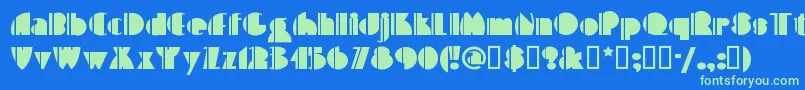 Highfive Font – Green Fonts on Blue Background