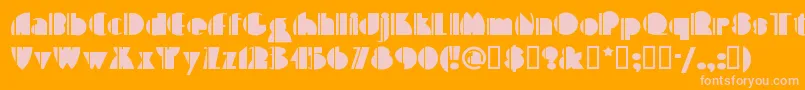 Highfive Font – Pink Fonts on Orange Background