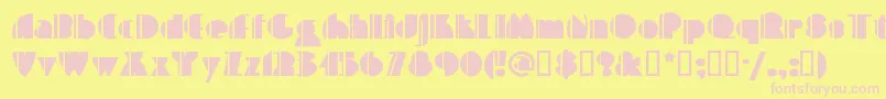 Highfive Font – Pink Fonts on Yellow Background