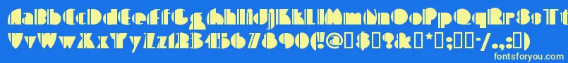 Highfive Font – Yellow Fonts on Blue Background