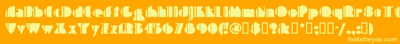 Highfive Font – Yellow Fonts on Orange Background