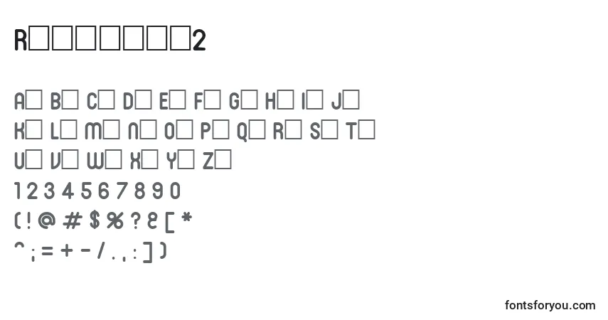 Roninset2-fontti – aakkoset, numerot, erikoismerkit