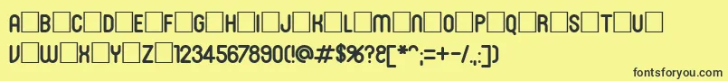 Roninset2 Font – Black Fonts on Yellow Background