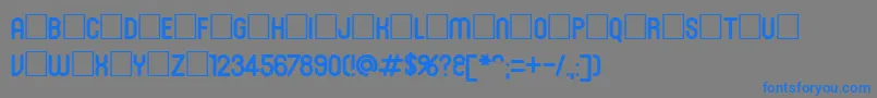 Roninset2-Schriftart – Blaue Schriften auf grauem Hintergrund