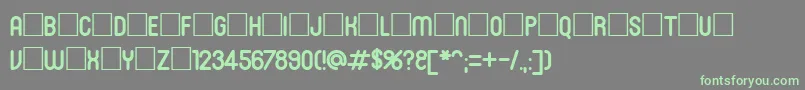 Шрифт Roninset2 – зелёные шрифты на сером фоне