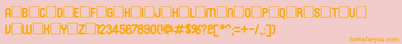 Roninset2 Font – Orange Fonts on Pink Background