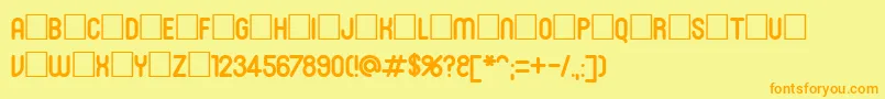 Police Roninset2 – polices orange sur fond jaune