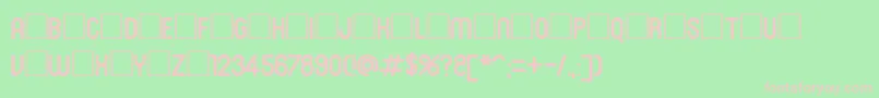 Roninset2 Font – Pink Fonts on Green Background