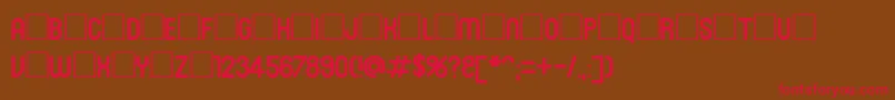 Roninset2 Font – Red Fonts on Brown Background