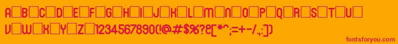 Шрифт Roninset2 – красные шрифты на оранжевом фоне