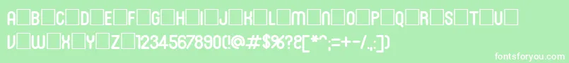 Roninset2 Font – White Fonts on Green Background