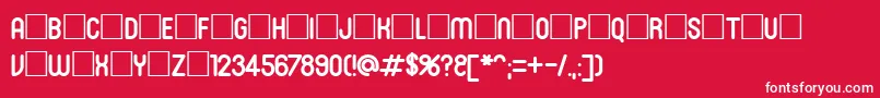 Roninset2 Font – White Fonts on Red Background