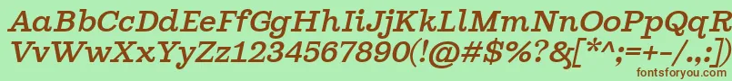 GhostlightSemilightitalic Font – Brown Fonts on Green Background