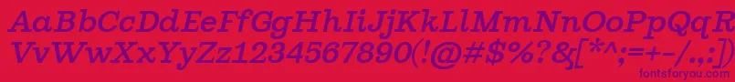 GhostlightSemilightitalic Font – Purple Fonts on Red Background