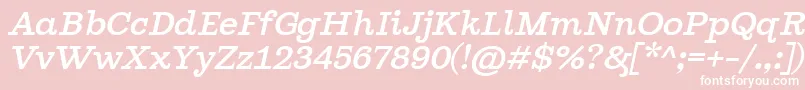 GhostlightSemilightitalic Font – White Fonts on Pink Background