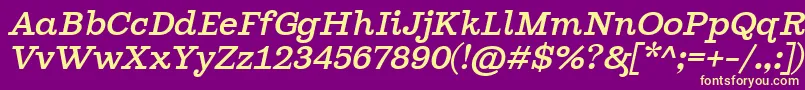 GhostlightSemilightitalic Font – Yellow Fonts on Purple Background