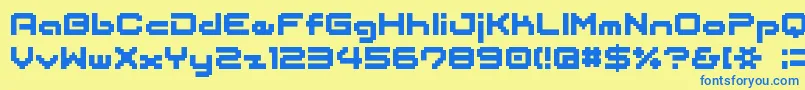 BmJapanA12 Font – Blue Fonts on Yellow Background