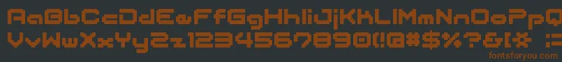 BmJapanA12 Font – Brown Fonts on Black Background