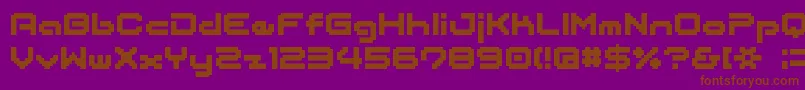 BmJapanA12 Font – Brown Fonts on Purple Background