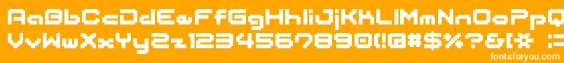 BmJapanA12 Font – White Fonts on Orange Background