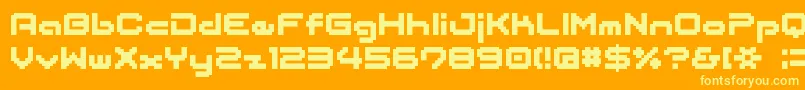 BmJapanA12 Font – Yellow Fonts on Orange Background