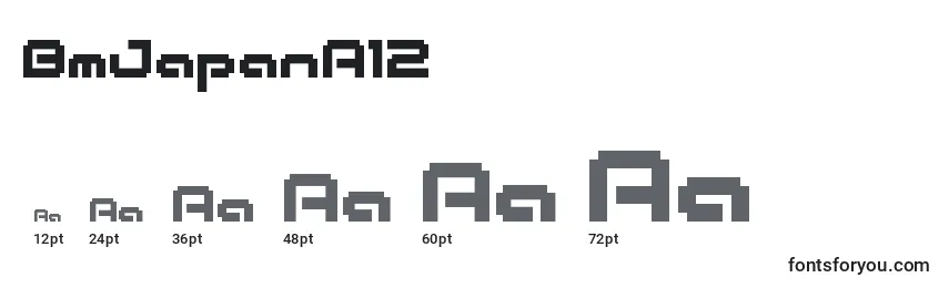 BmJapanA12 Font Sizes