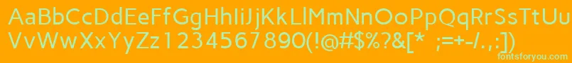 Police CarmeRegular – polices vertes sur fond orange