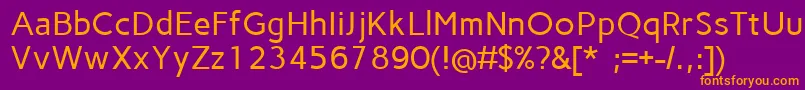 CarmeRegular Font – Orange Fonts on Purple Background