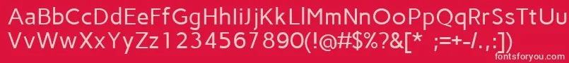 Fonte CarmeRegular – fontes rosa em um fundo vermelho
