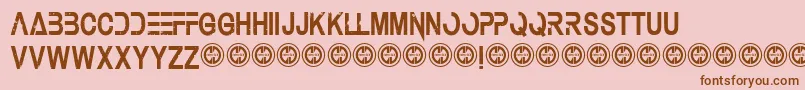 Underauthority Font – Brown Fonts on Pink Background