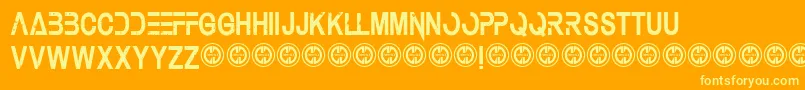 Lisätietoja Underauthority-fontista Underauthority-fontti – keltaiset fontit oranssilla taustalla
