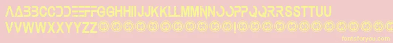 Underauthority Font – Yellow Fonts on Pink Background