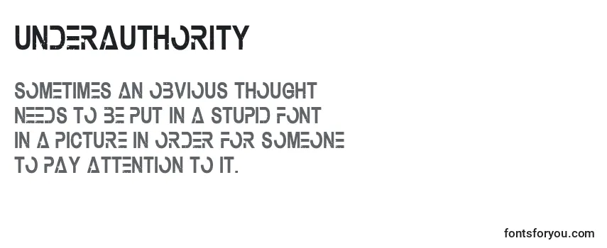Review of the Underauthority (110979) Font