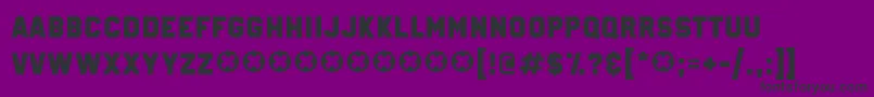Czcionka MillionaireDemo – czarne czcionki na fioletowym tle