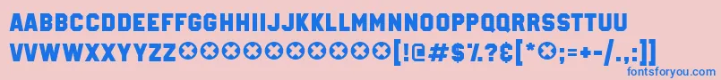 MillionaireDemo Font – Blue Fonts on Pink Background