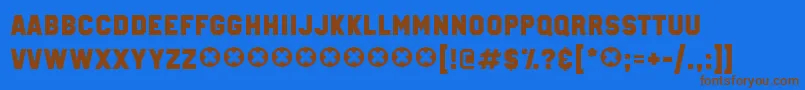 MillionaireDemo Font – Brown Fonts on Blue Background