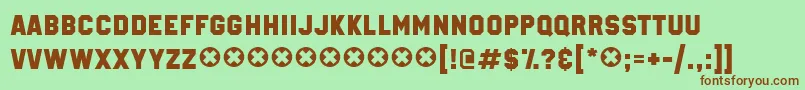 MillionaireDemo Font – Brown Fonts on Green Background