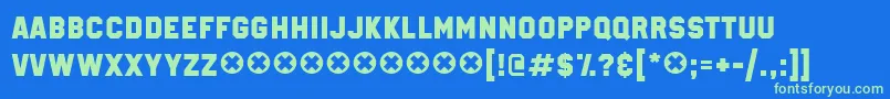 MillionaireDemo Font – Green Fonts on Blue Background