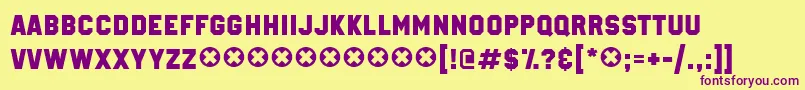 MillionaireDemo Font – Purple Fonts on Yellow Background