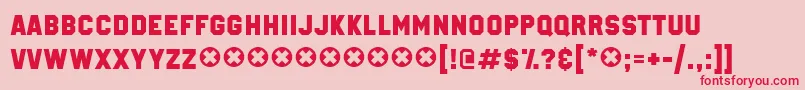 MillionaireDemo-Schriftart – Rote Schriften auf rosa Hintergrund