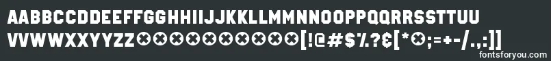 Шрифт MillionaireDemo – белые шрифты на чёрном фоне