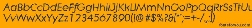 LiterarandomBolditalic Font – Black Fonts on Orange Background