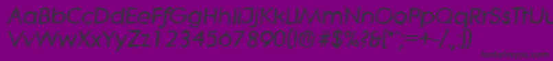 フォントLiterarandomBolditalic – 紫の背景に黒い文字