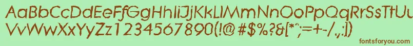 LiterarandomBolditalic Font – Brown Fonts on Green Background