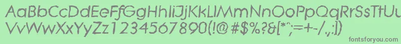 LiterarandomBolditalic-Schriftart – Graue Schriften auf grünem Hintergrund