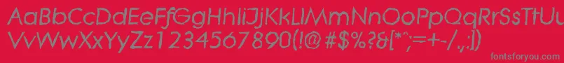 LiterarandomBolditalic Font – Gray Fonts on Red Background
